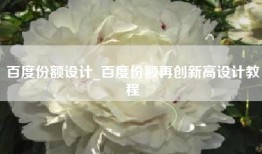 百度份额设计_百度份额再创新高设计教程