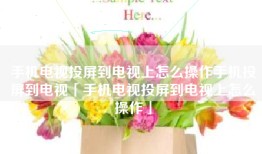 手机电视投屏到电视上怎么操作手机投屏到电视「手机电视投屏到电视上怎么操作」