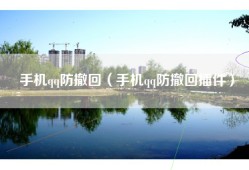 手机qq防撤回（手机qq防撤回插件）