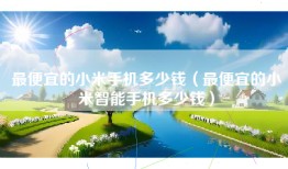 最便宜的小米手机多少钱（最便宜的小米智能手机多少钱）