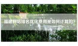 福建网站排名优化费用是如何计算的？