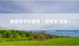 黑暗系手机壁纸（黑暗系 壁纸）