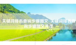 关键词排名查询步骤图文_关键词排名查询步骤图文并茂