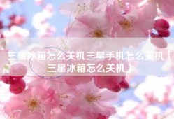 三星冰箱怎么关机三星手机怎么关机「三星冰箱怎么关机」