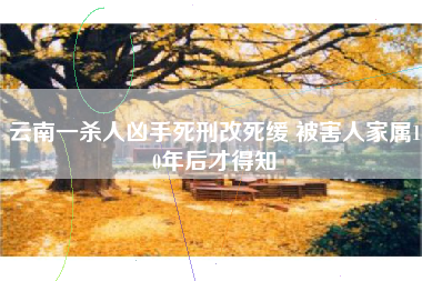 云南一杀人凶手改死缓 被害人家属10年后才得知