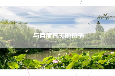 与百度有关的日子