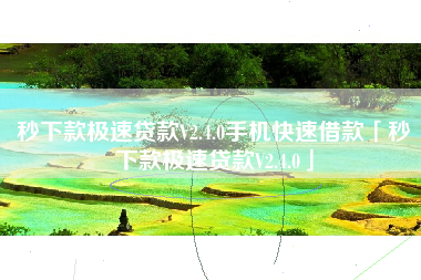 秒下款极速贷款V2.4.0手机快速借款「秒下款极速贷款V2.4.0」